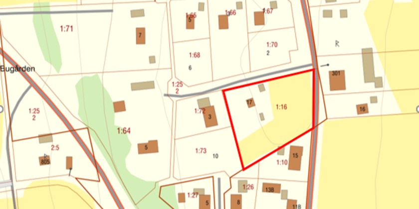 Karta över Bugården, Oviken