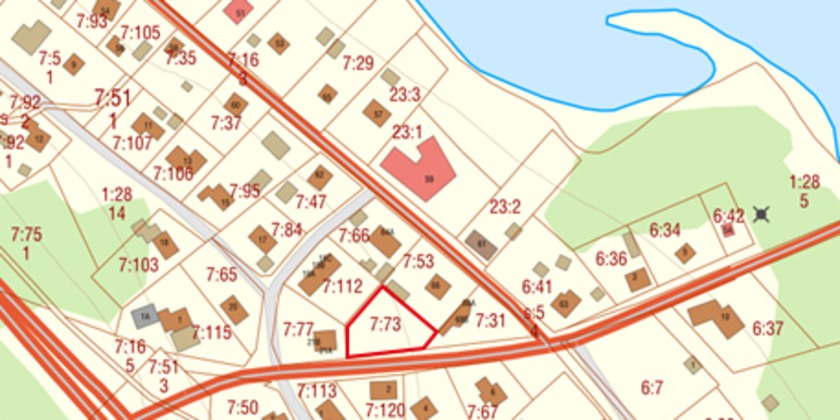 Karta över Rätansbyn 7:73