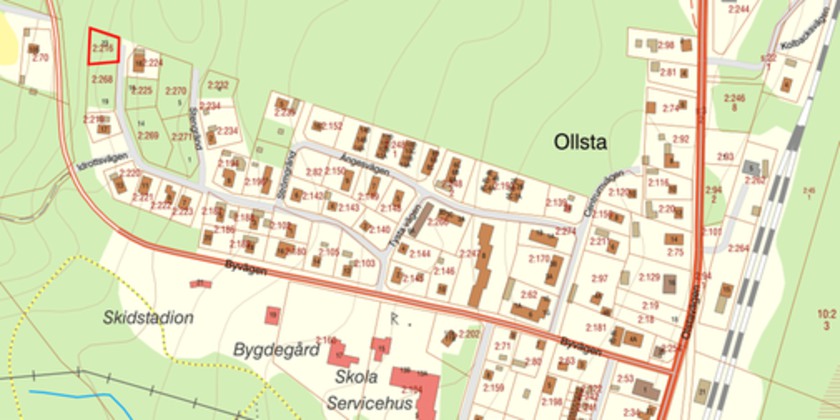 Karta över Åsarne Österåsen 2:216
