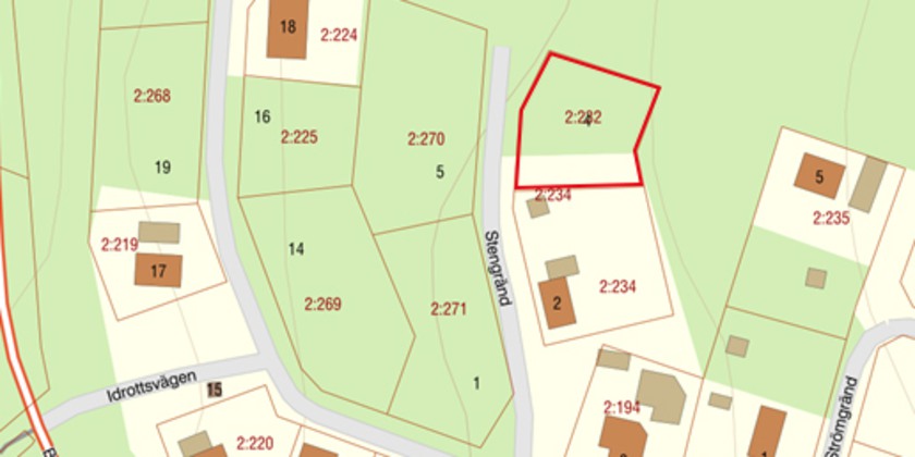 Karta över Åsarne Österåsen 2:232