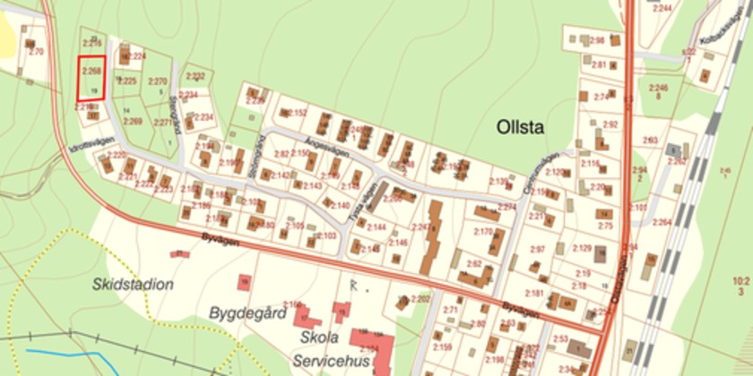 Karta över Åsarne Österåsen 2:268