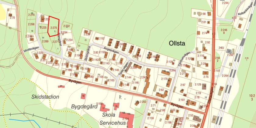 Karta över Åsarne Österåsen 2:270
