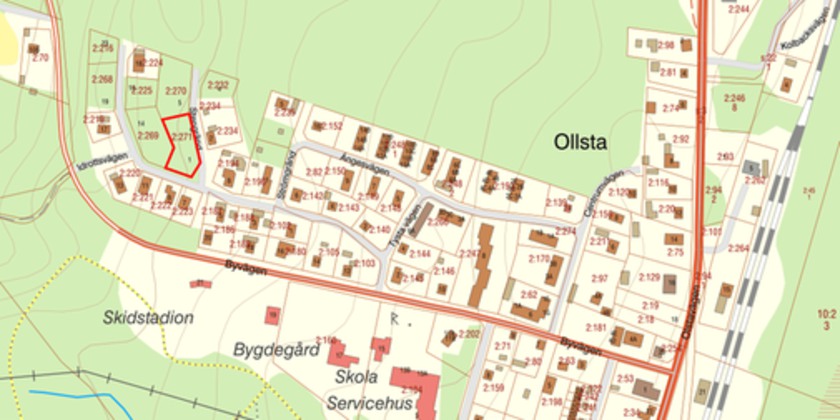 Karta över Åsarne Österåsen 2:271